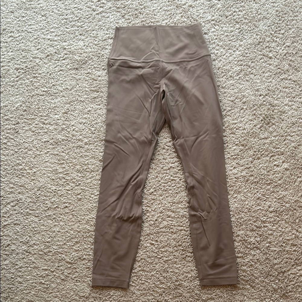 Lululemon Athletica Tan Peloton High-Waisted Leggings